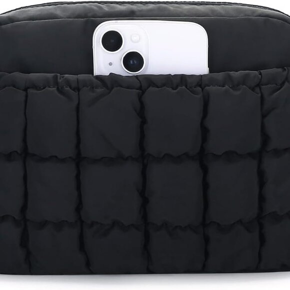 Small Puffer Crossbody Bag Women Lightweight Nylon Quilted Shoulder Purse - Picture 1 of 8